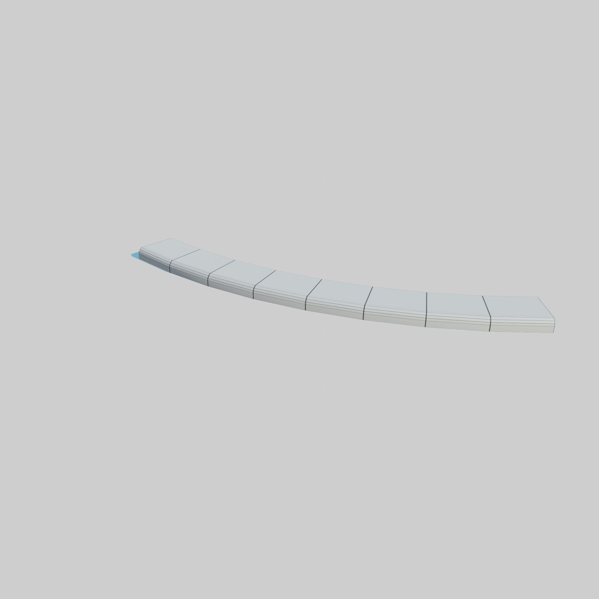 Yellow Curb Pack Low-poly 3D model_21