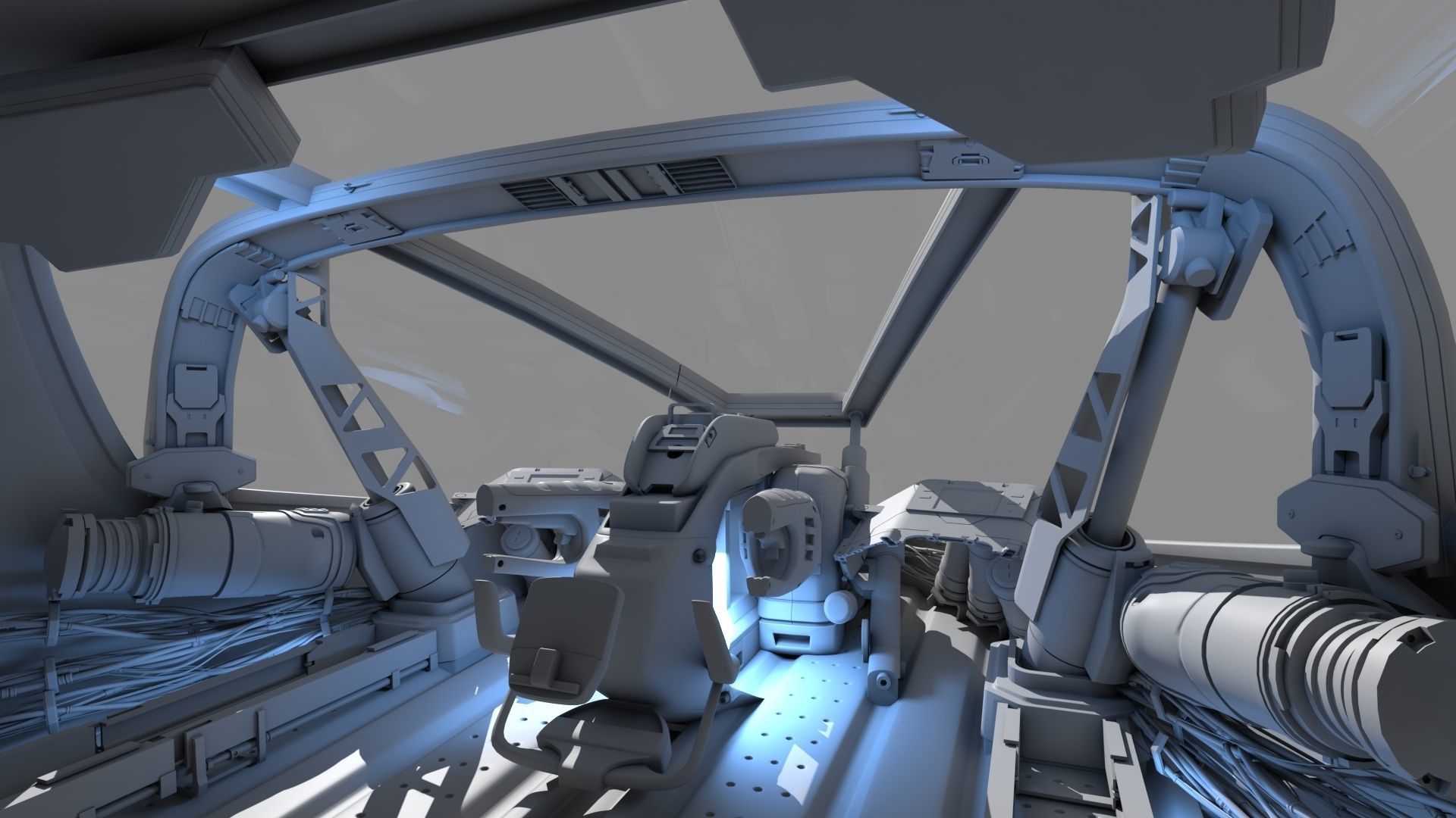 Spaceship Cockpit v2 3D model_5