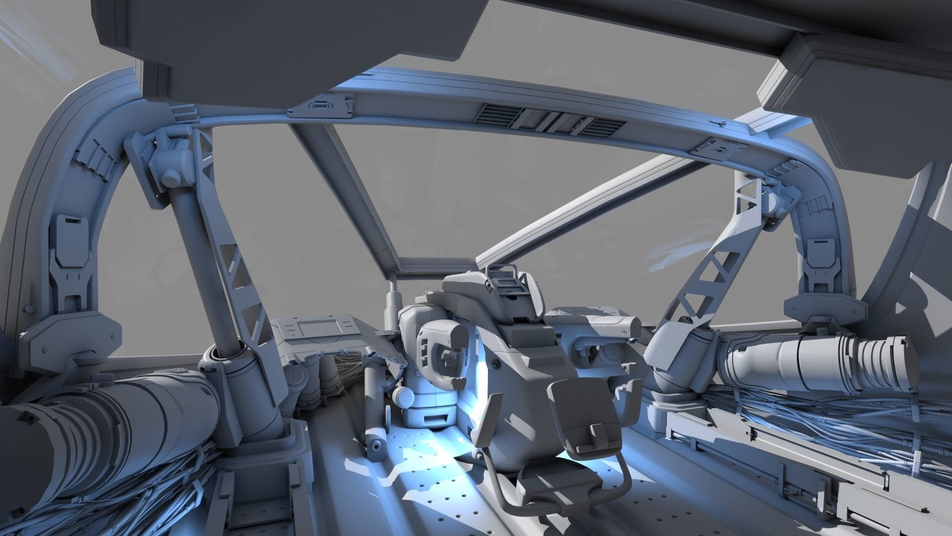 Spaceship Cockpit v2 3D model_6