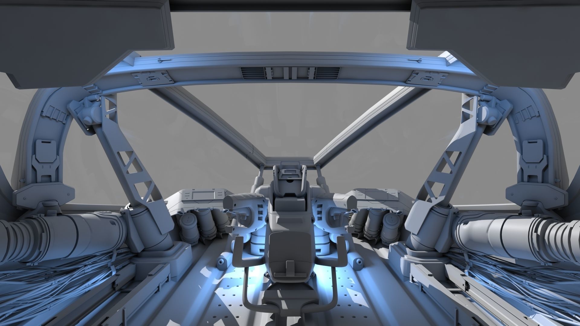 Spaceship Cockpit v2 3D model_4