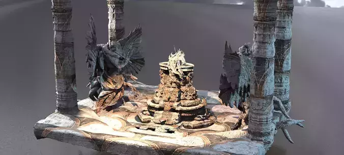  Temple platforms Cult Temples Kit bash 