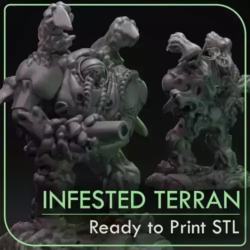 Infested Terran StarCraft 3D print model