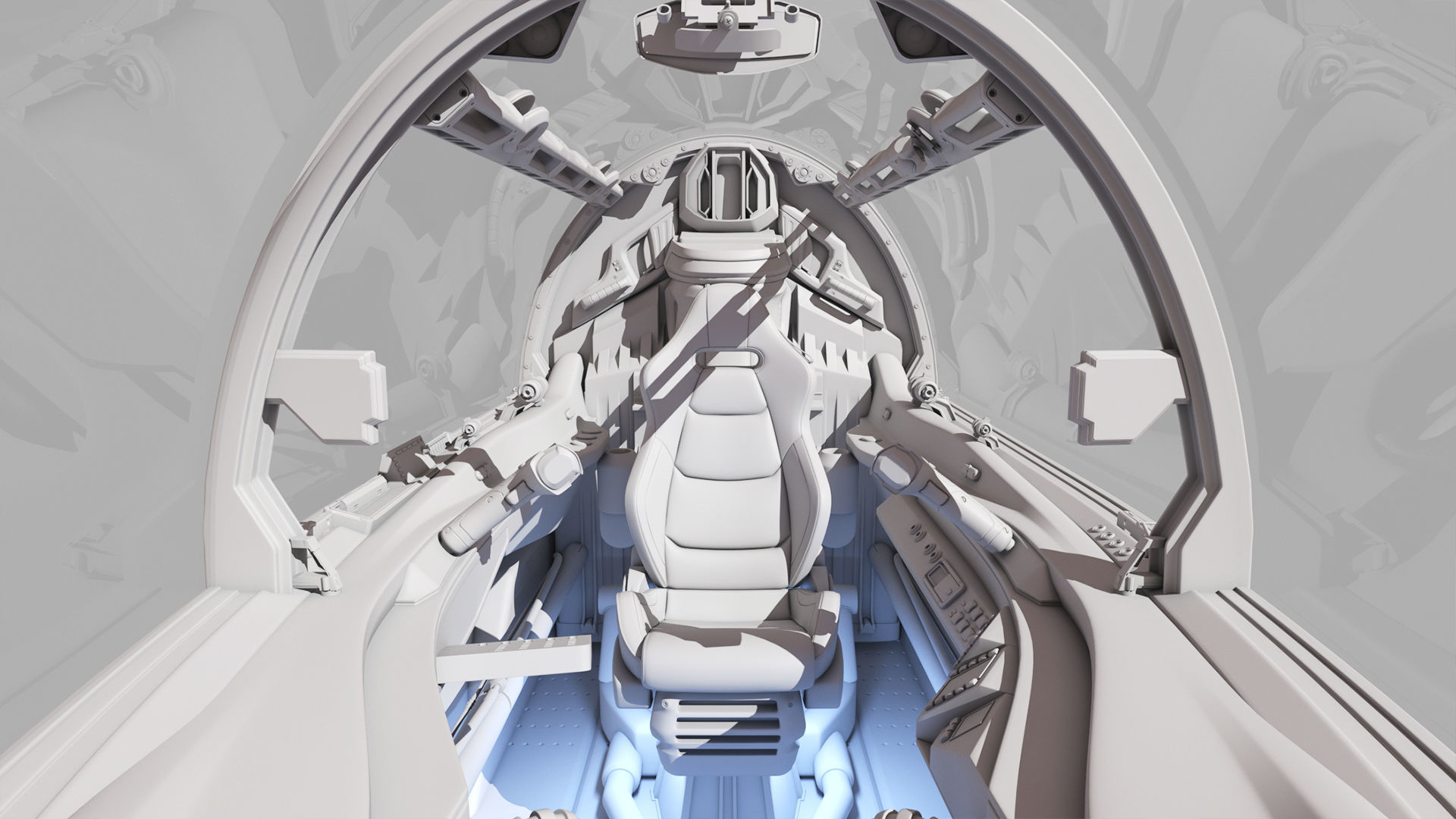 Spaceship Cockpit v4 3D model_13