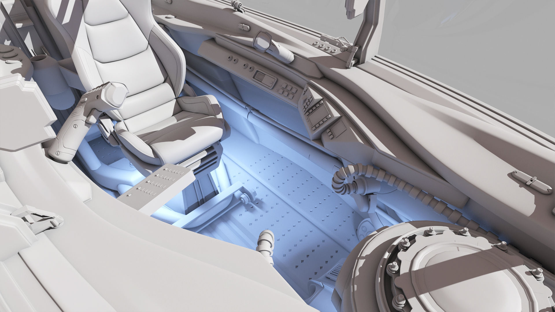 Spaceship Cockpit v4 3D model_15