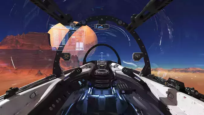 Spaceship Cockpit v4 3D model