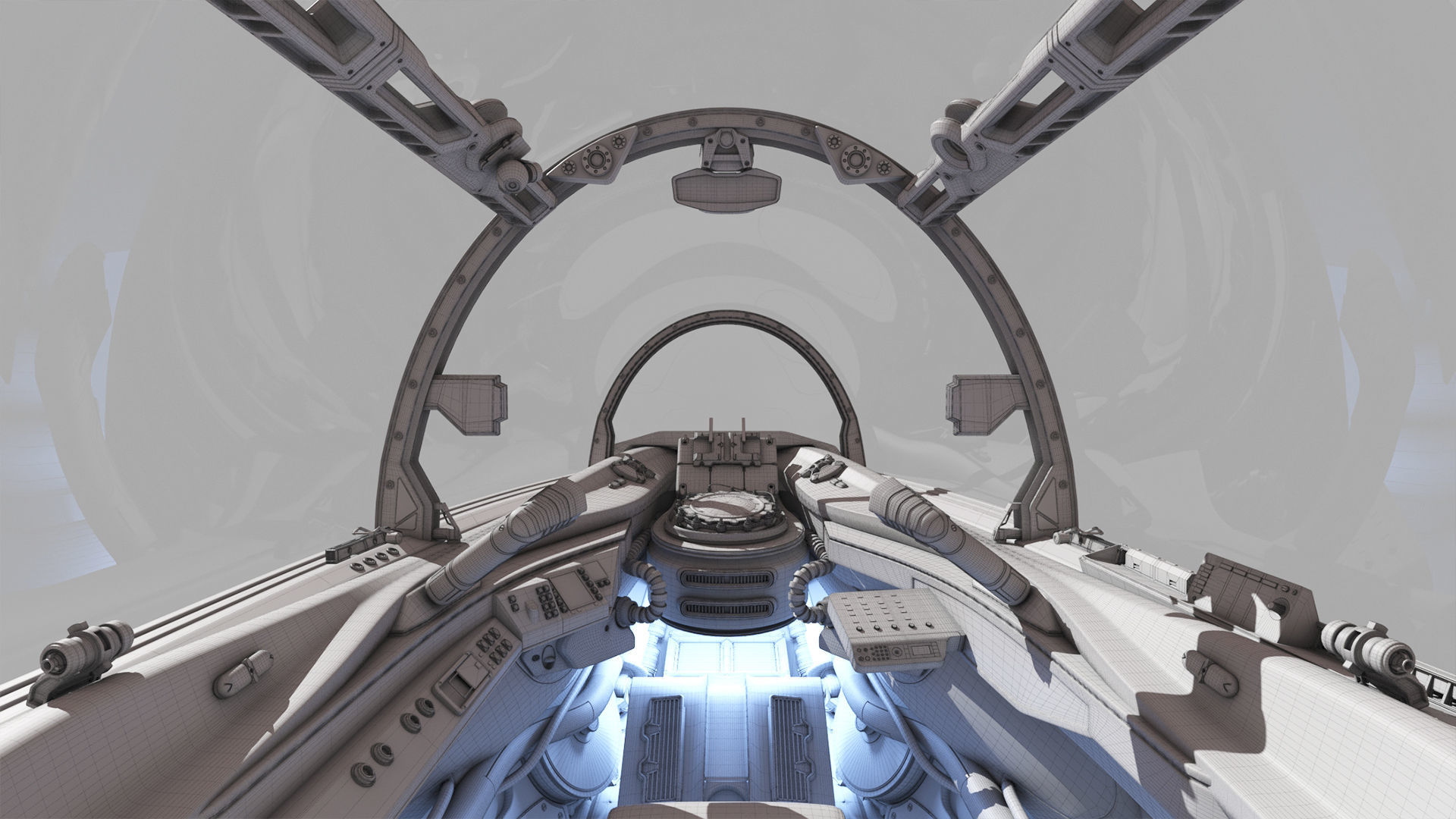 Spaceship Cockpit v4 3D model_16