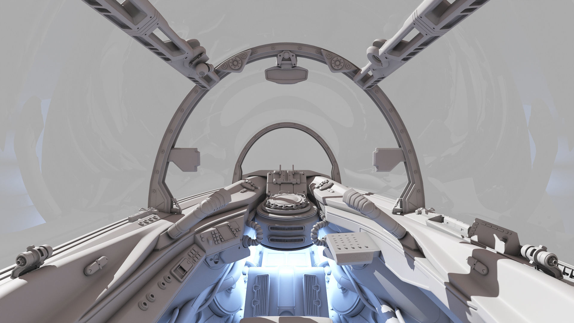 Spaceship Cockpit v4 3D model_10