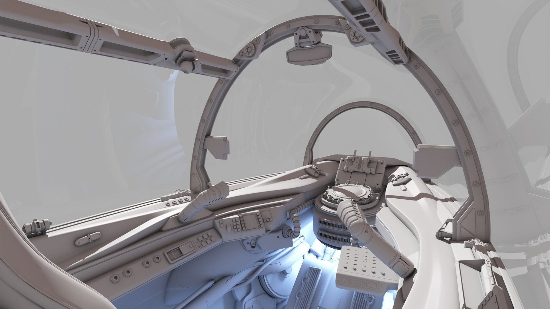 Spaceship Cockpit v4 3D model_11