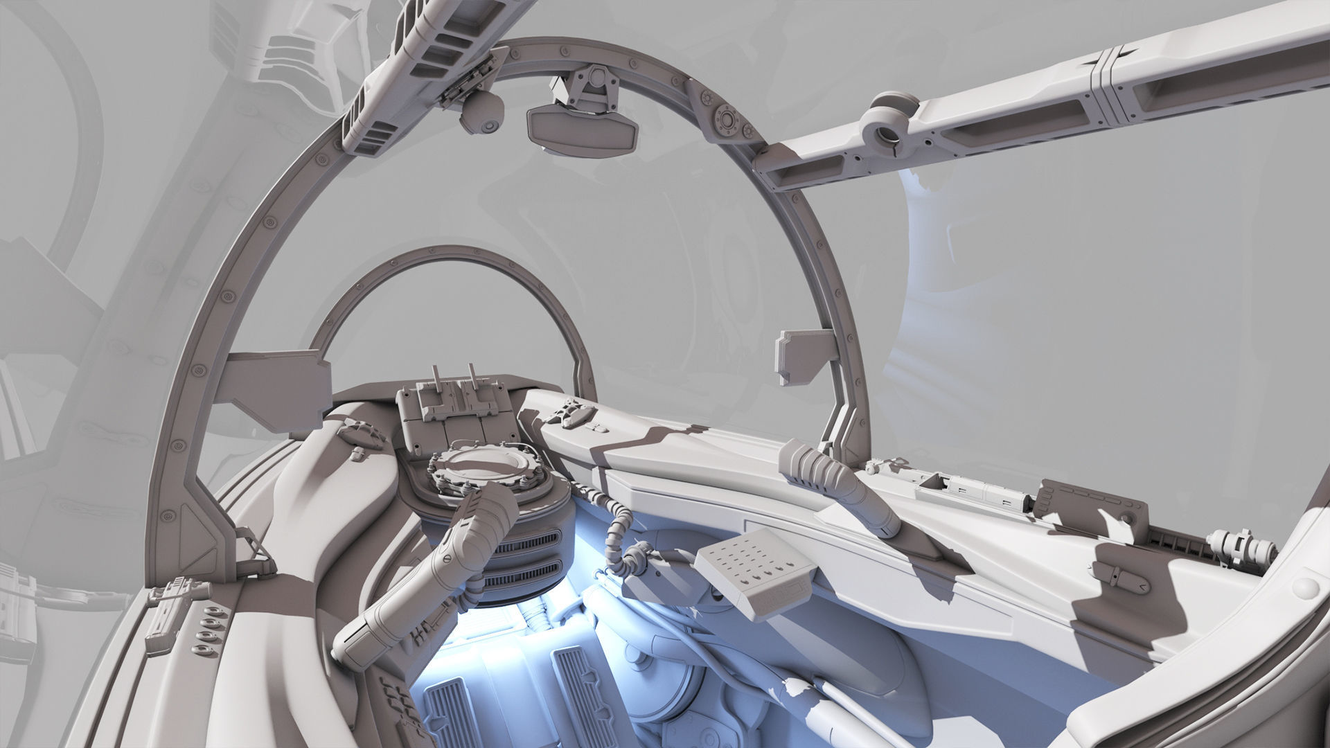 Spaceship Cockpit v4 3D model_12