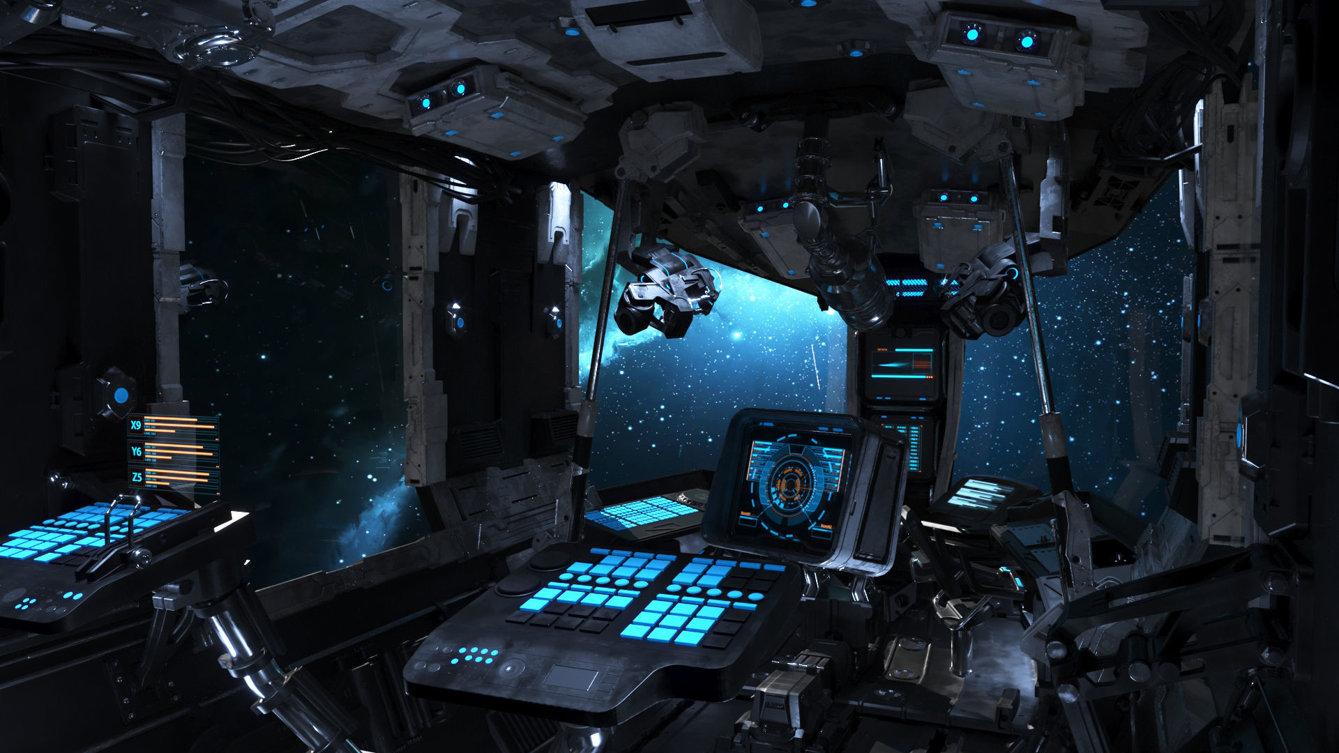 Spaceship Cockpit v5 3D model_2