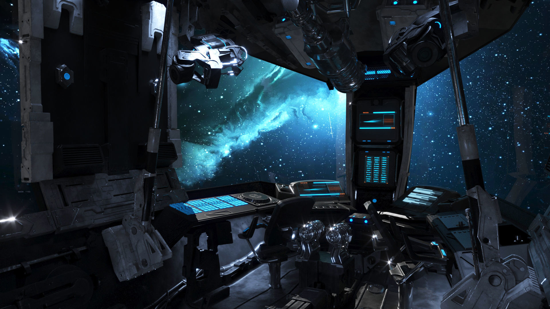 Spaceship Cockpit v5 3D model_4