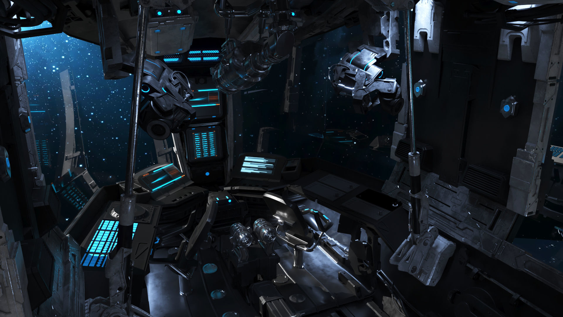 Spaceship Cockpit v5 3D model_6