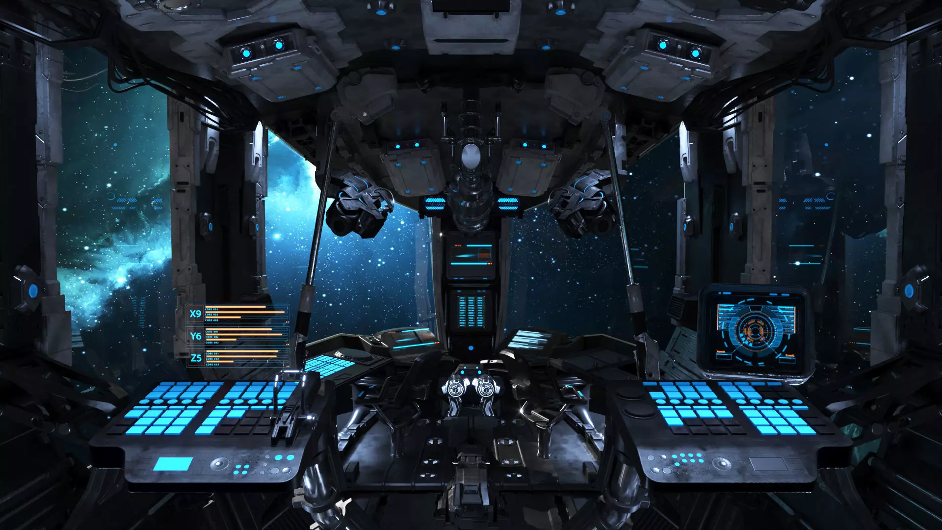 Spaceship Cockpit v5 3D model_0