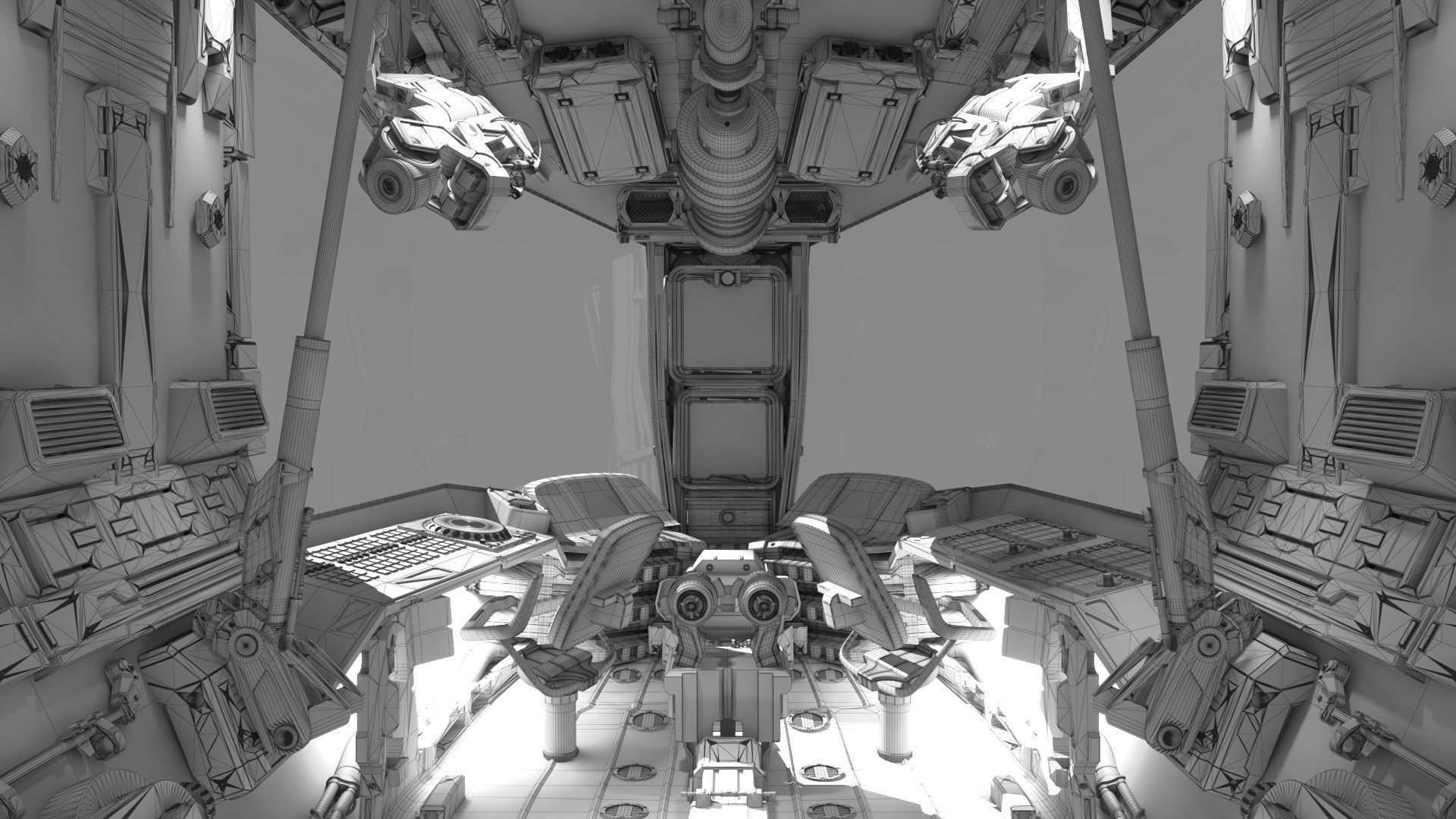 Spaceship Cockpit v5 3D model_15