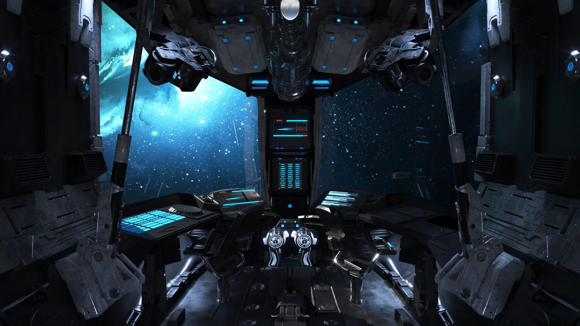 Spaceship Cockpit v5 3D model_3