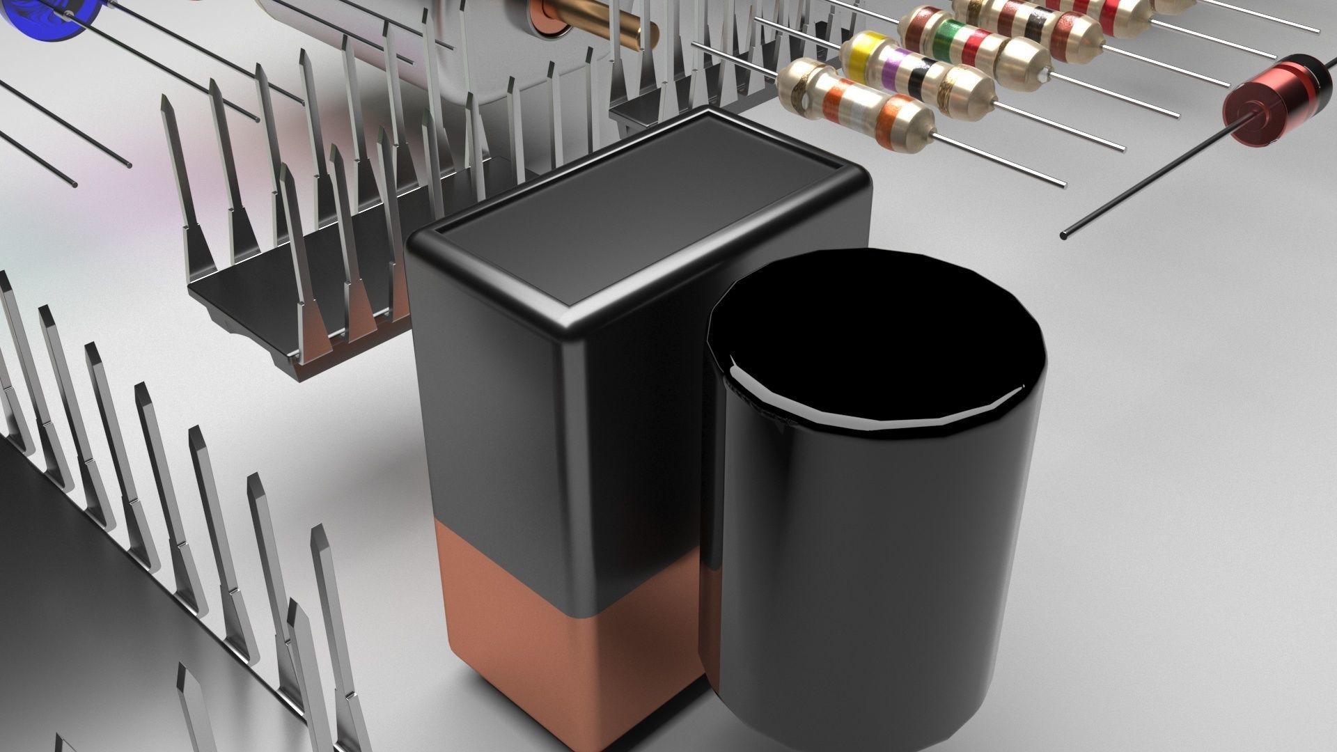 Electronic Components Set 3D model_17