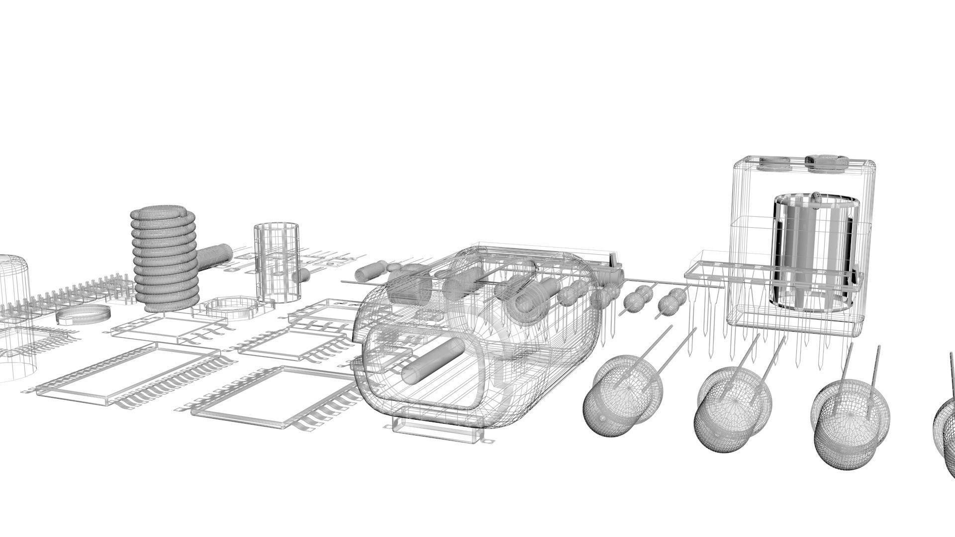 Electronic Components Set 3D model_50