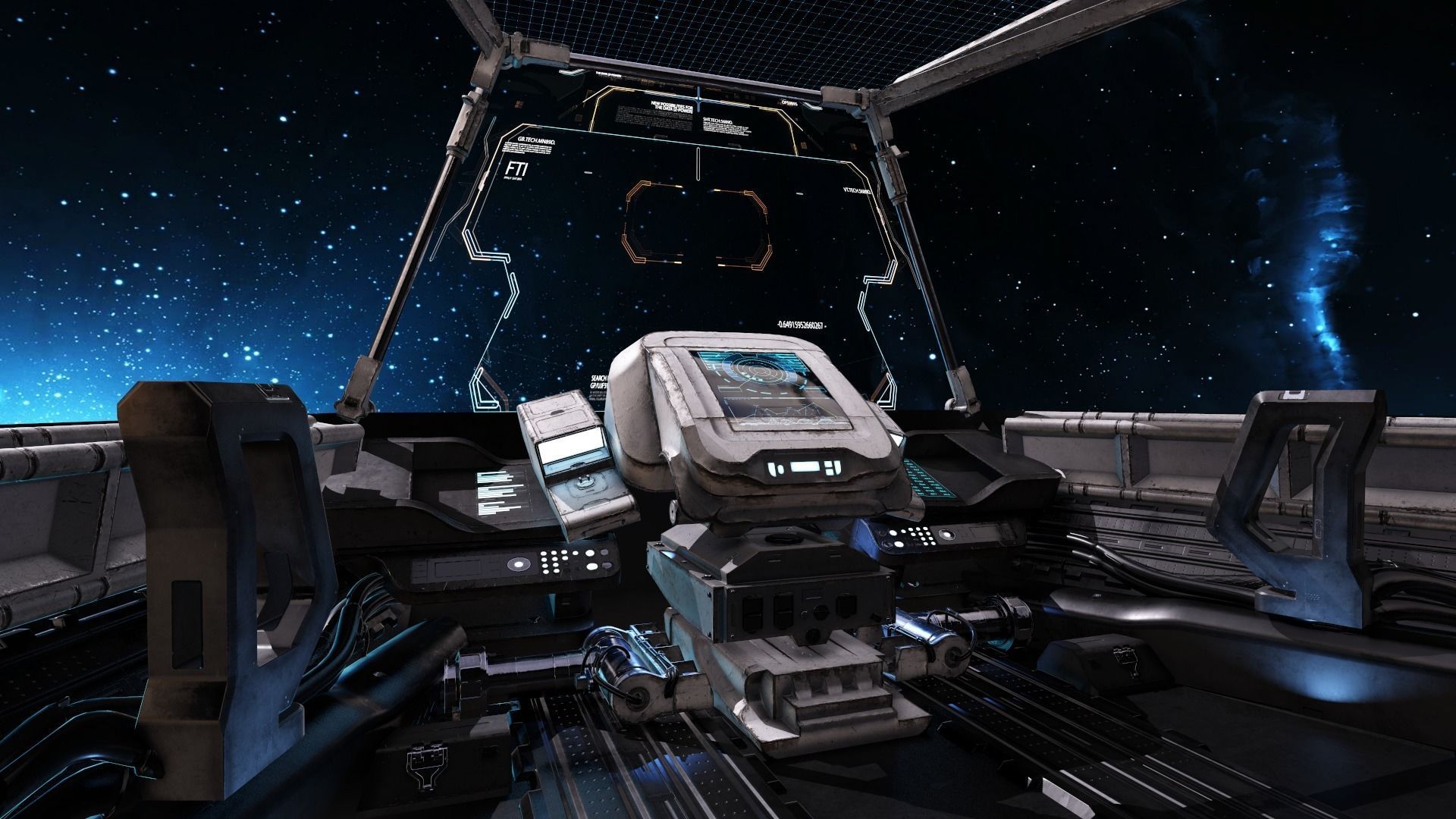 Spaceship Cockpit v1 Lowpoly PBR Low-poly 3D model_3