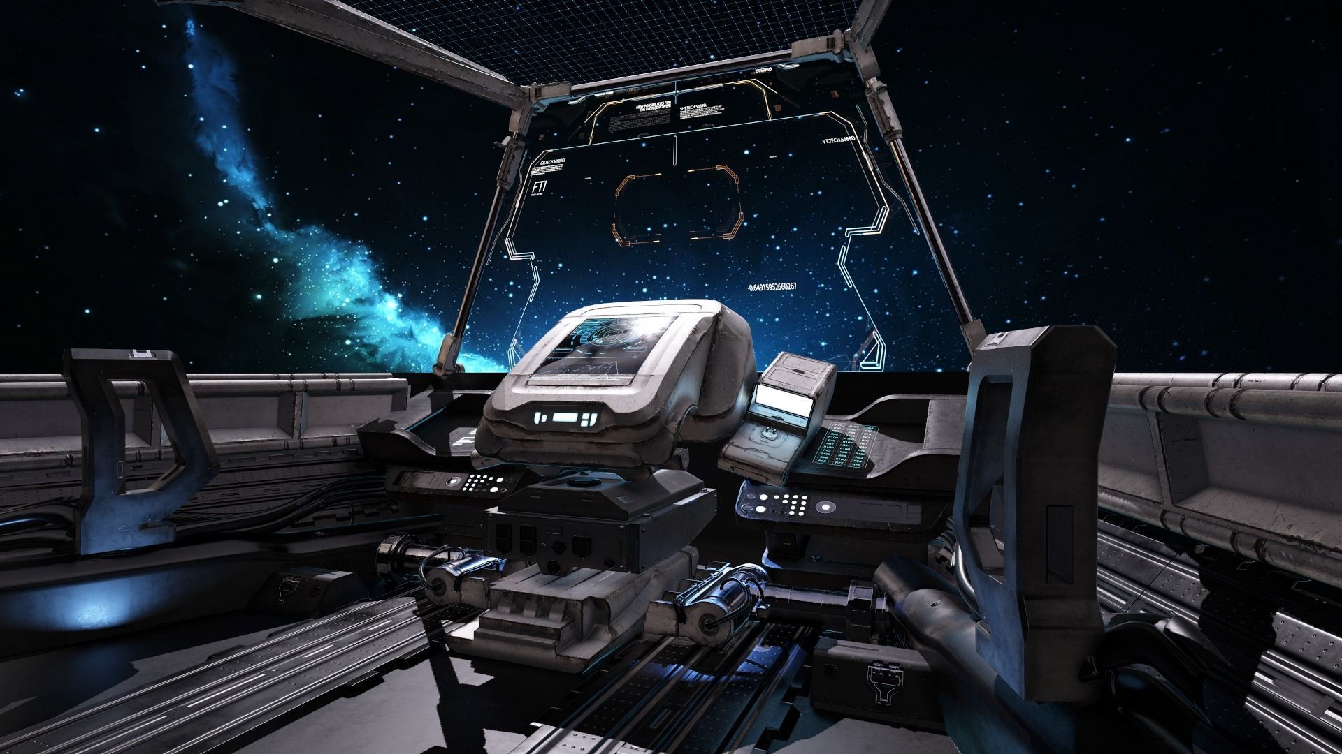 Spaceship Cockpit v1 Lowpoly PBR Low-poly 3D model_2