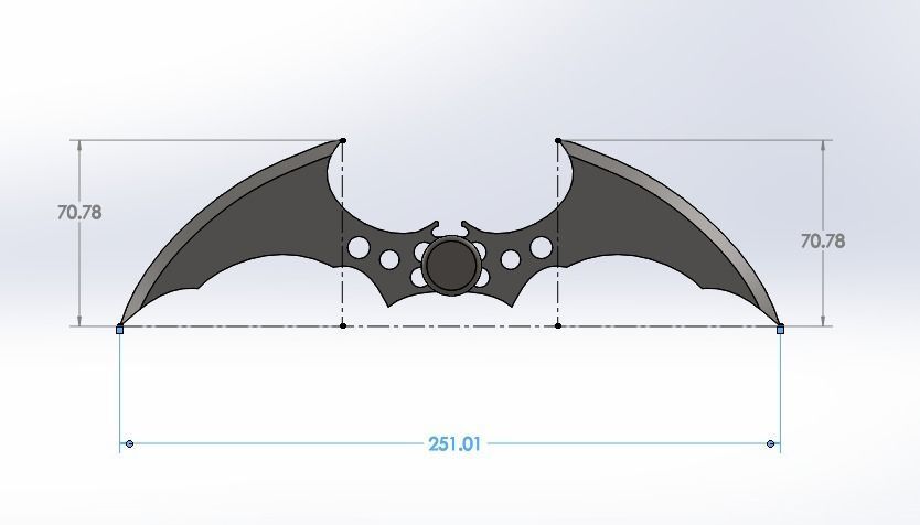 Batarang from Batman Arkham Series 3D model_7
