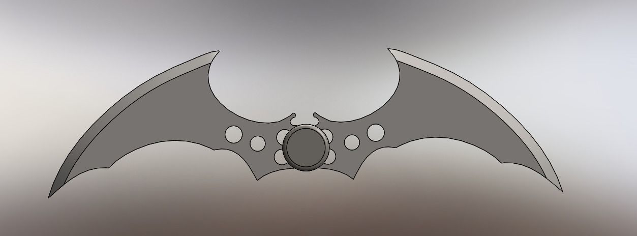 Batarang from Batman Arkham Series 3D model_1