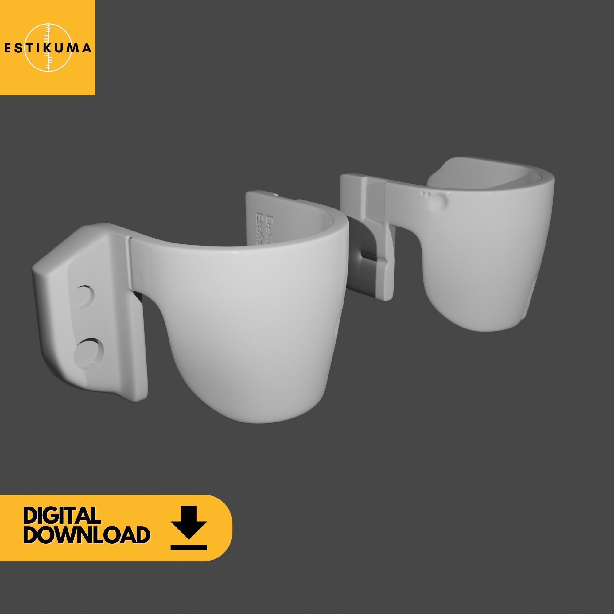 Boba Fett Knee Amour Return Of The Jedi Clean and Battle Damaged 3D print model_6