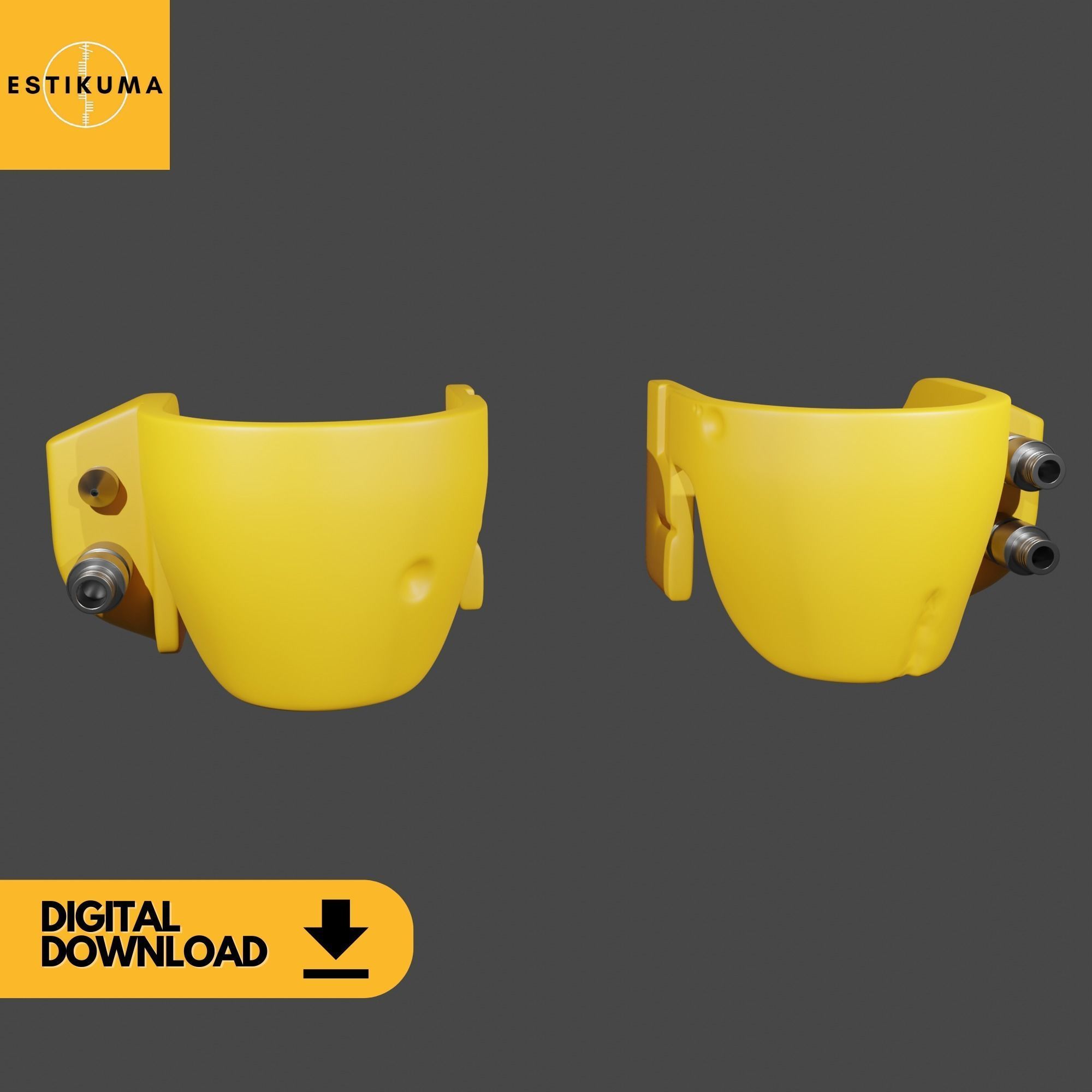 Boba Fett Knee Amour Return Of The Jedi Clean and Battle Damaged 3D print model_7