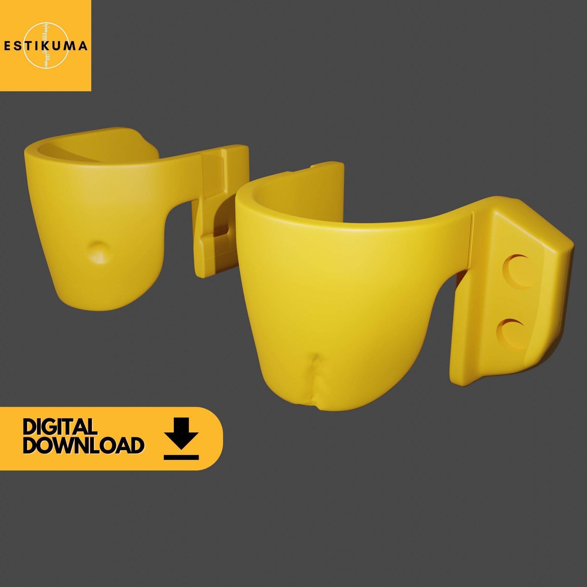 Boba Fett Knee Amour Return Of The Jedi Clean and Battle Damaged 3D print model_1