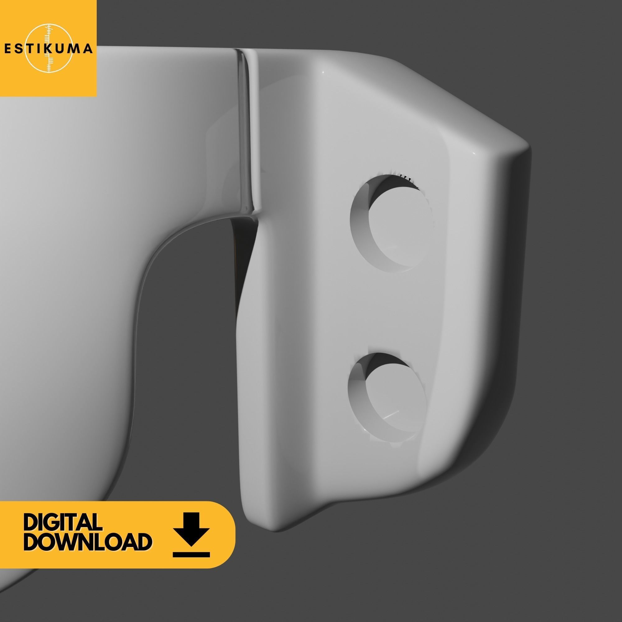 Boba Fett Knee Amour Return Of The Jedi Clean and Battle Damaged 3D print model_12