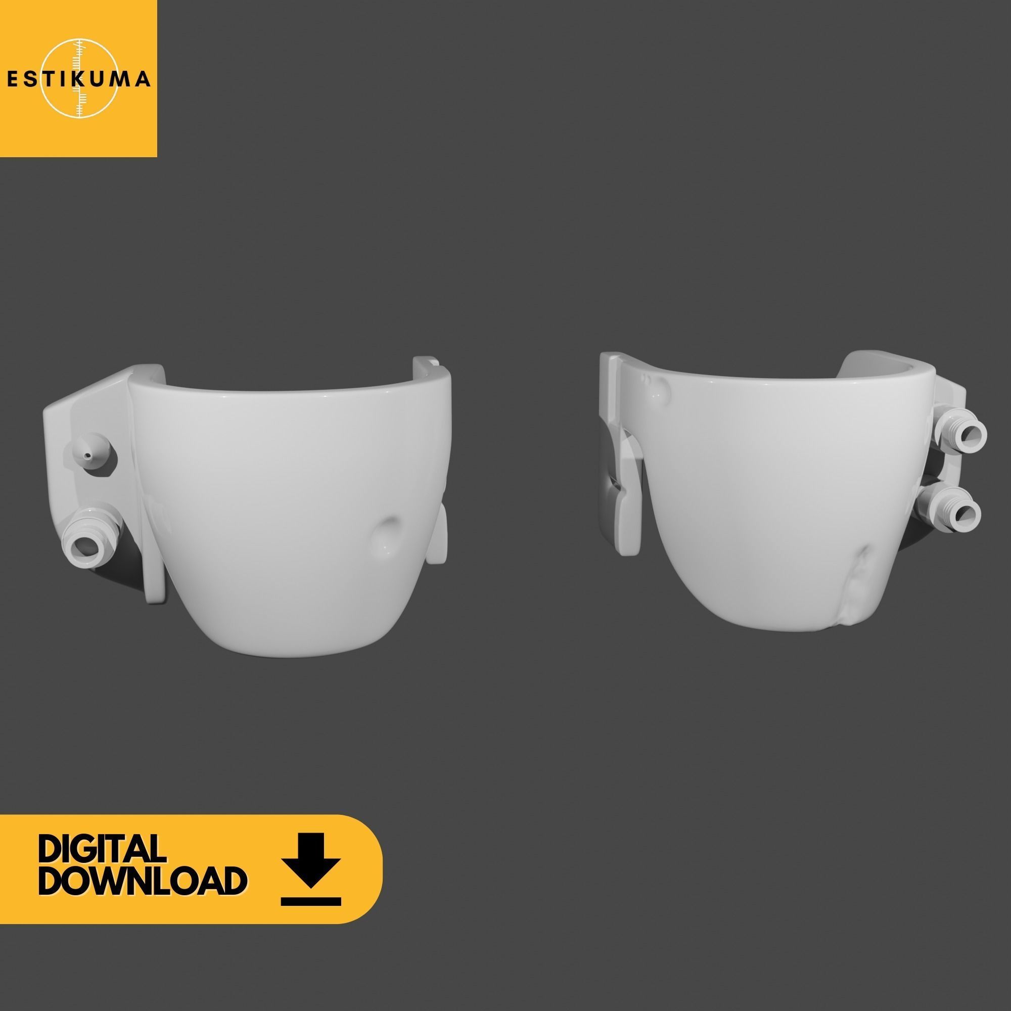 Boba Fett Knee Amour Return Of The Jedi Clean and Battle Damaged 3D print model_8