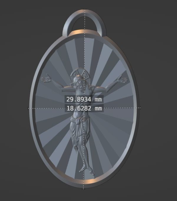 JESUS PEDANT 3D print model_4