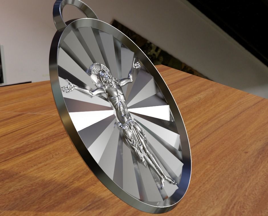 JESUS PEDANT 3D print model_1