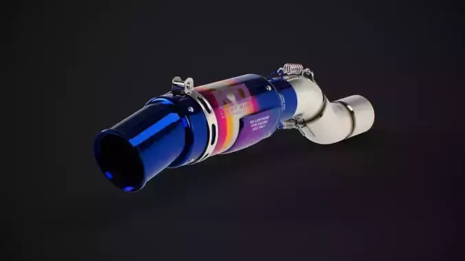 Exhaust Muffler Low-poly 3D model