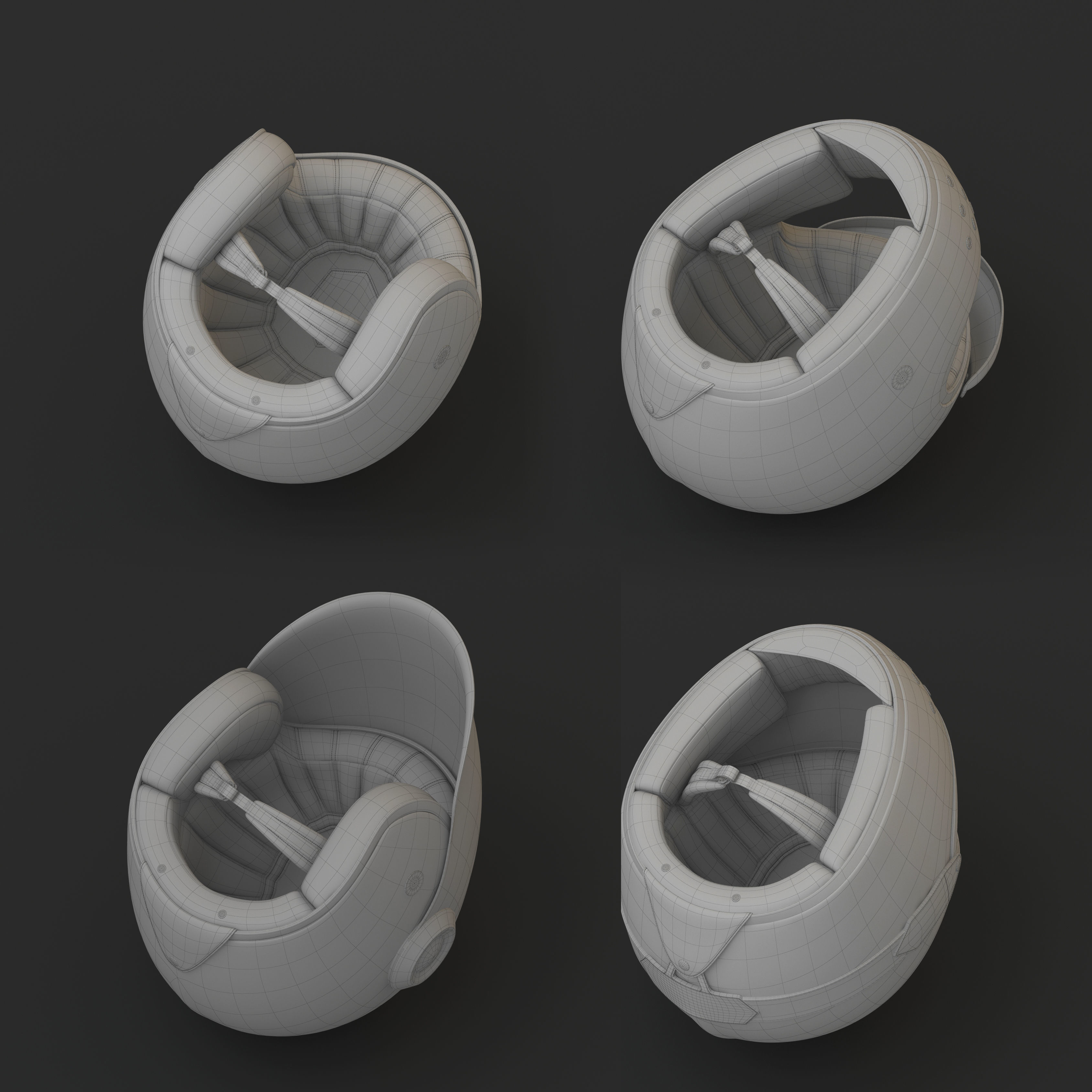 Motorcycle Helmet 3D model_2