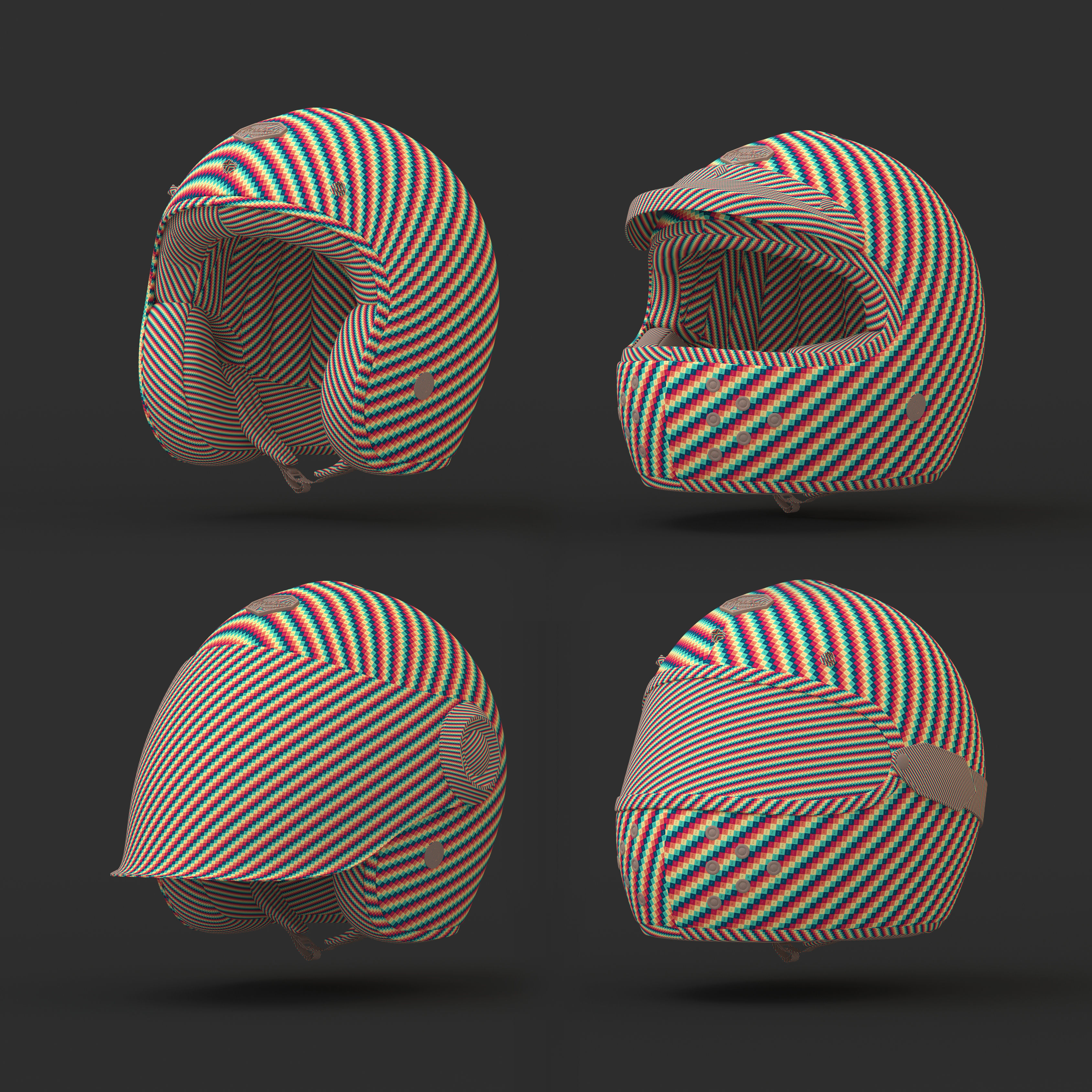 Motorcycle Helmet 3D model_3