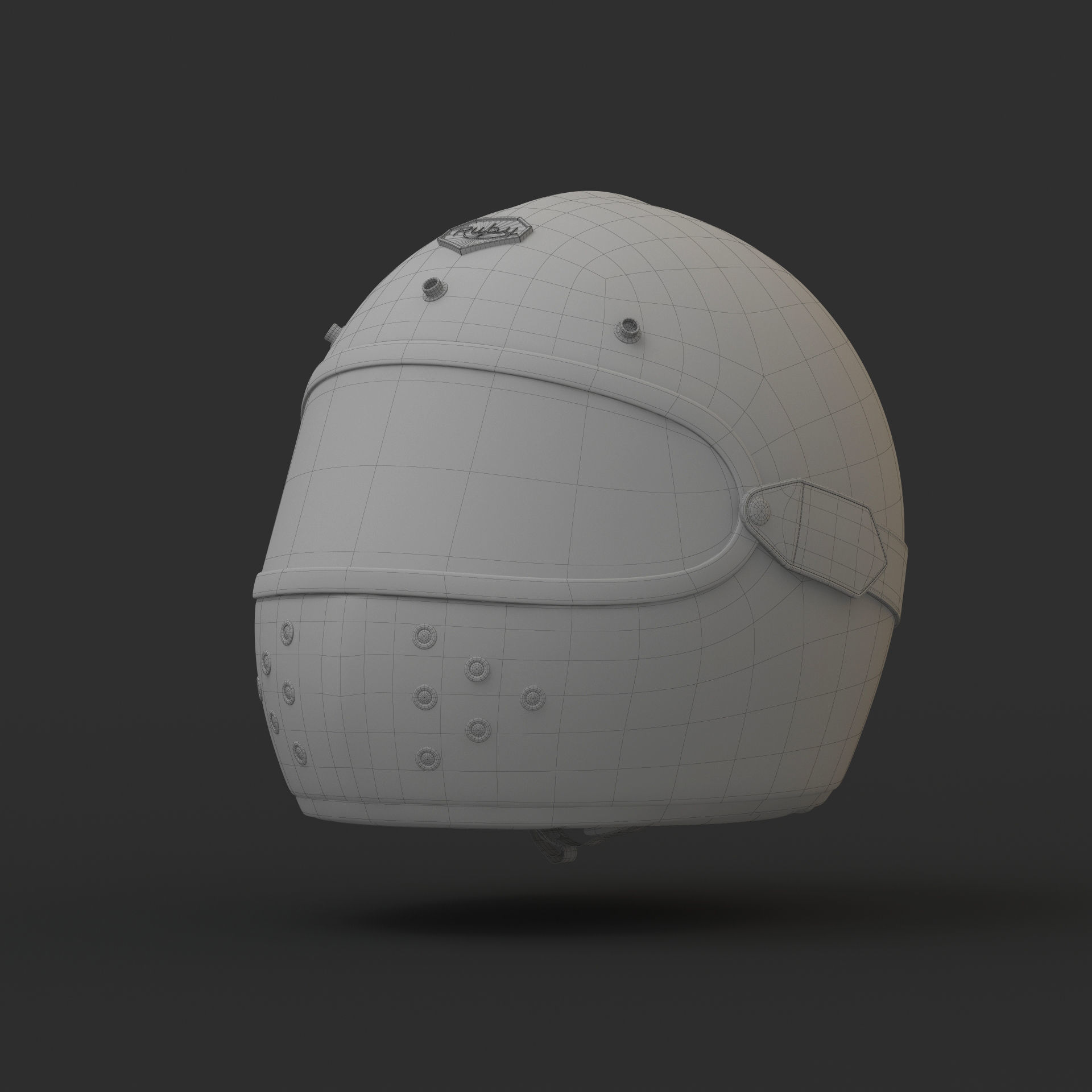 Motorcycle Helmet 3D model_17