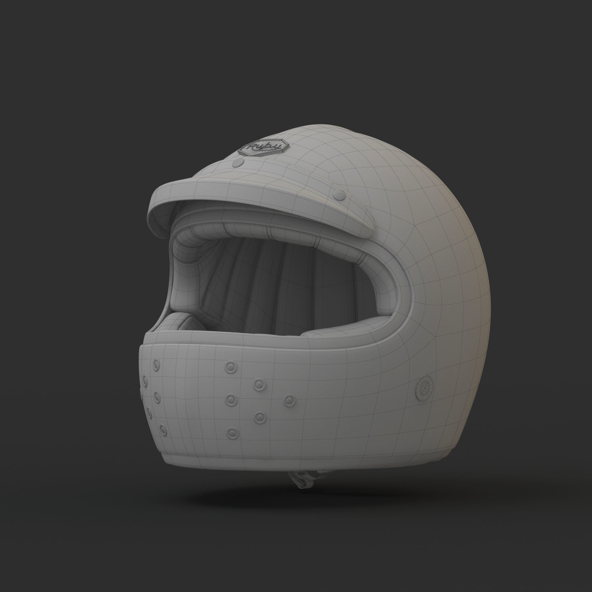 Motorcycle Helmet 3D model_25