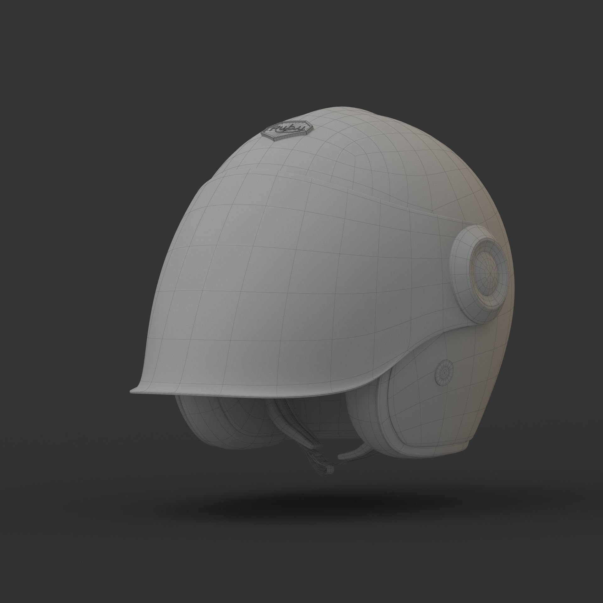 Motorcycle Helmet 3D model_9