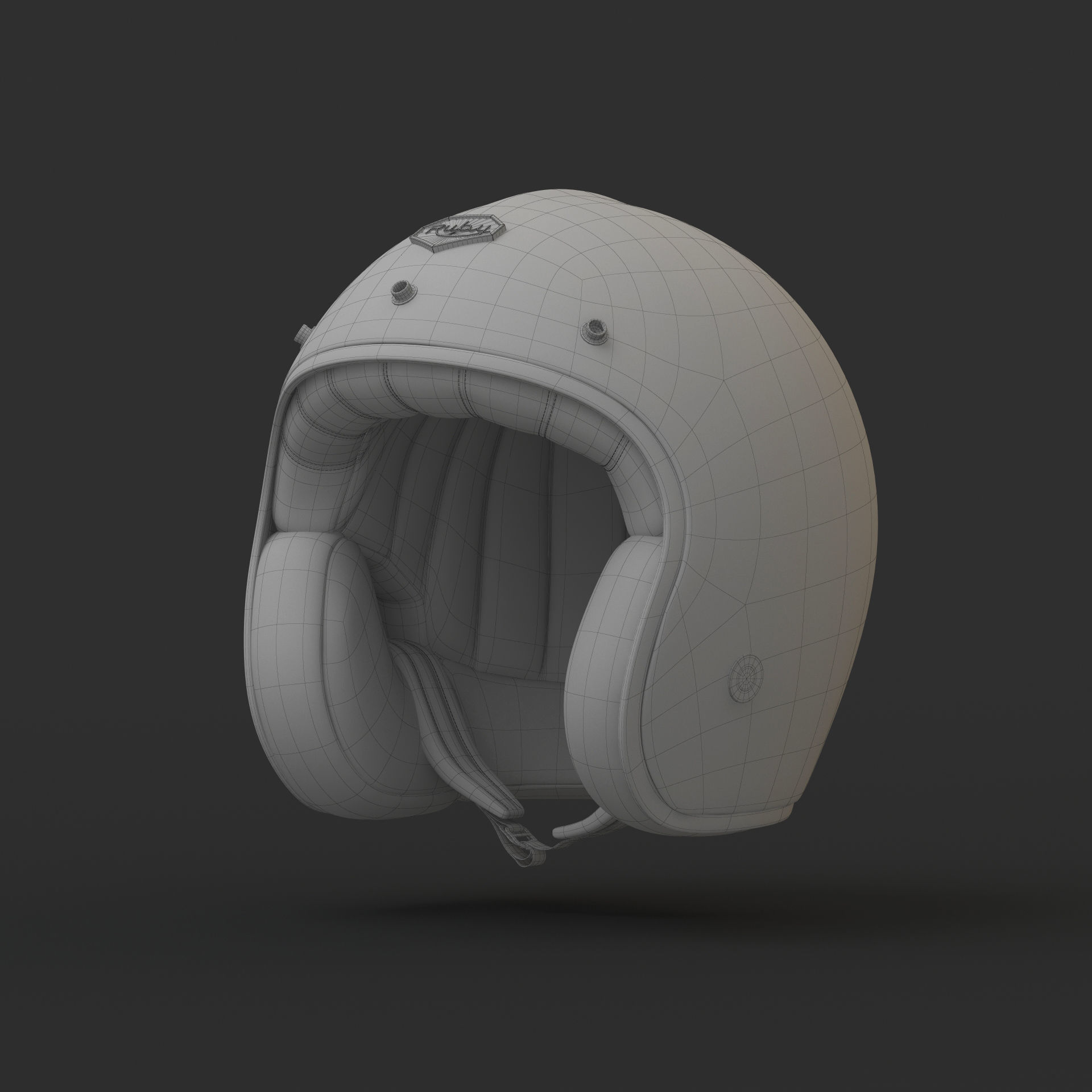 Motorcycle Helmet 3D model_34