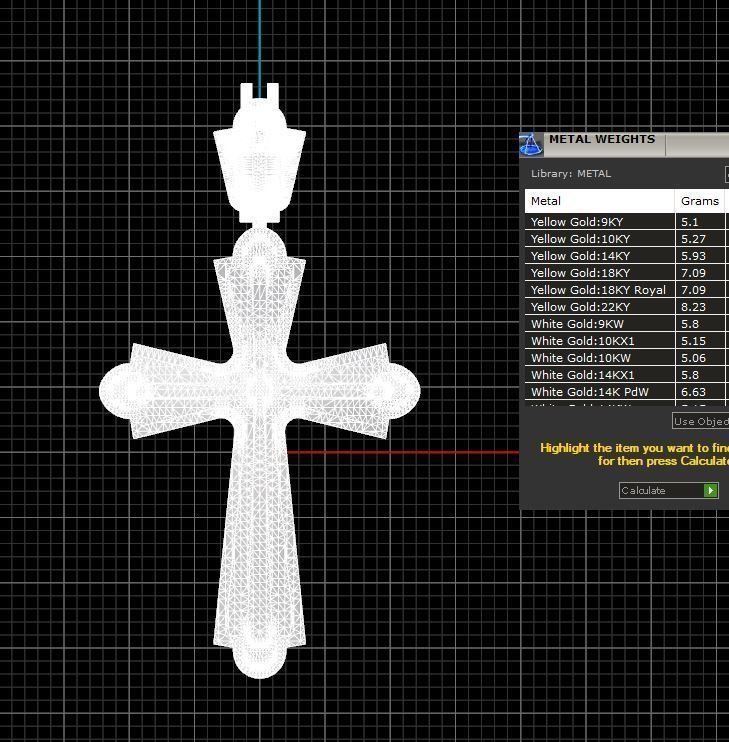 cross christian pendant 3D print model_3