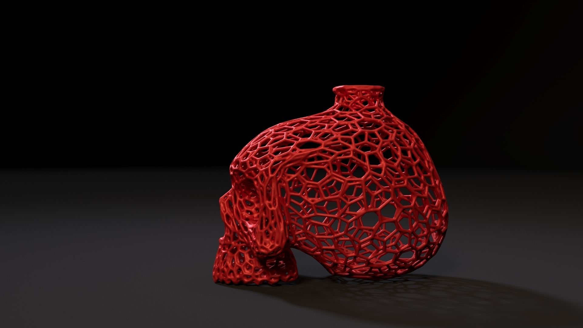 Skull vase 2 3D print model_4