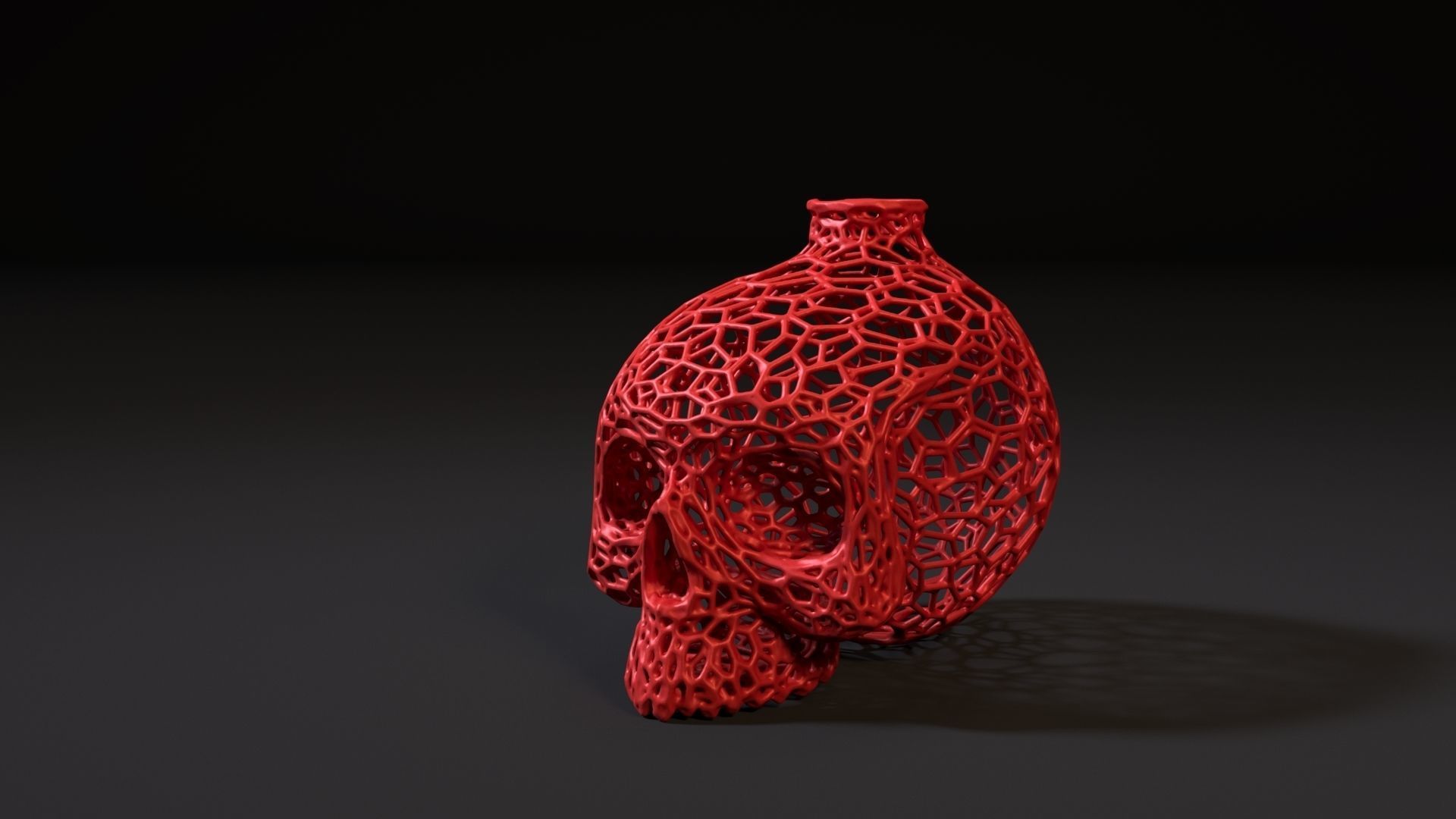 Skull vase 2 3D print model_3