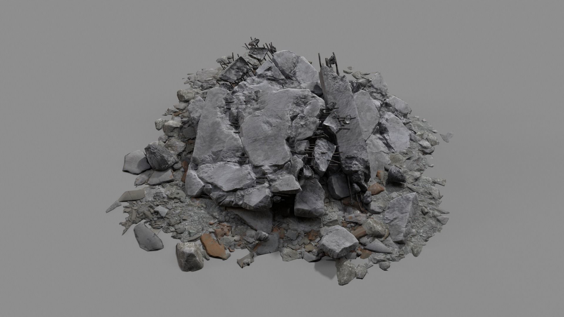 Ruin Debris Rubble 04 Low-poly 3D model_22