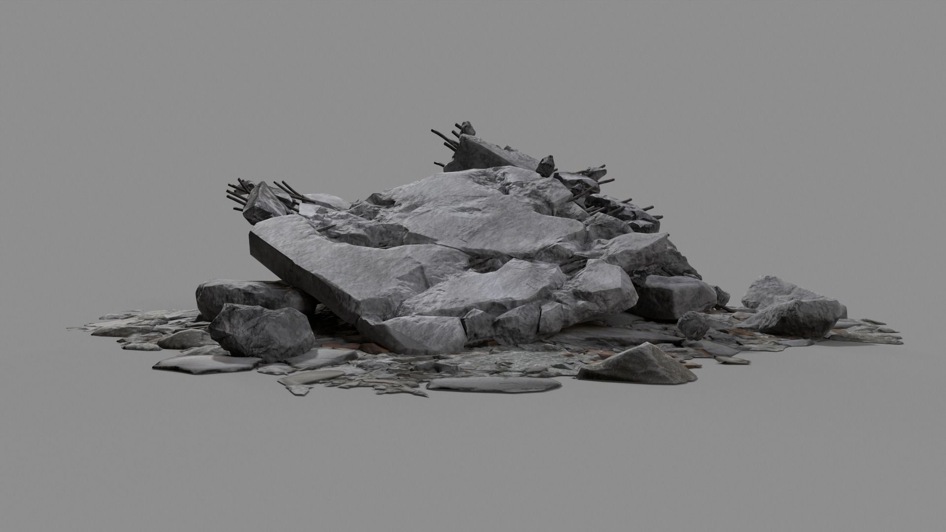 Ruin Debris Rubble 04 Low-poly 3D model_29