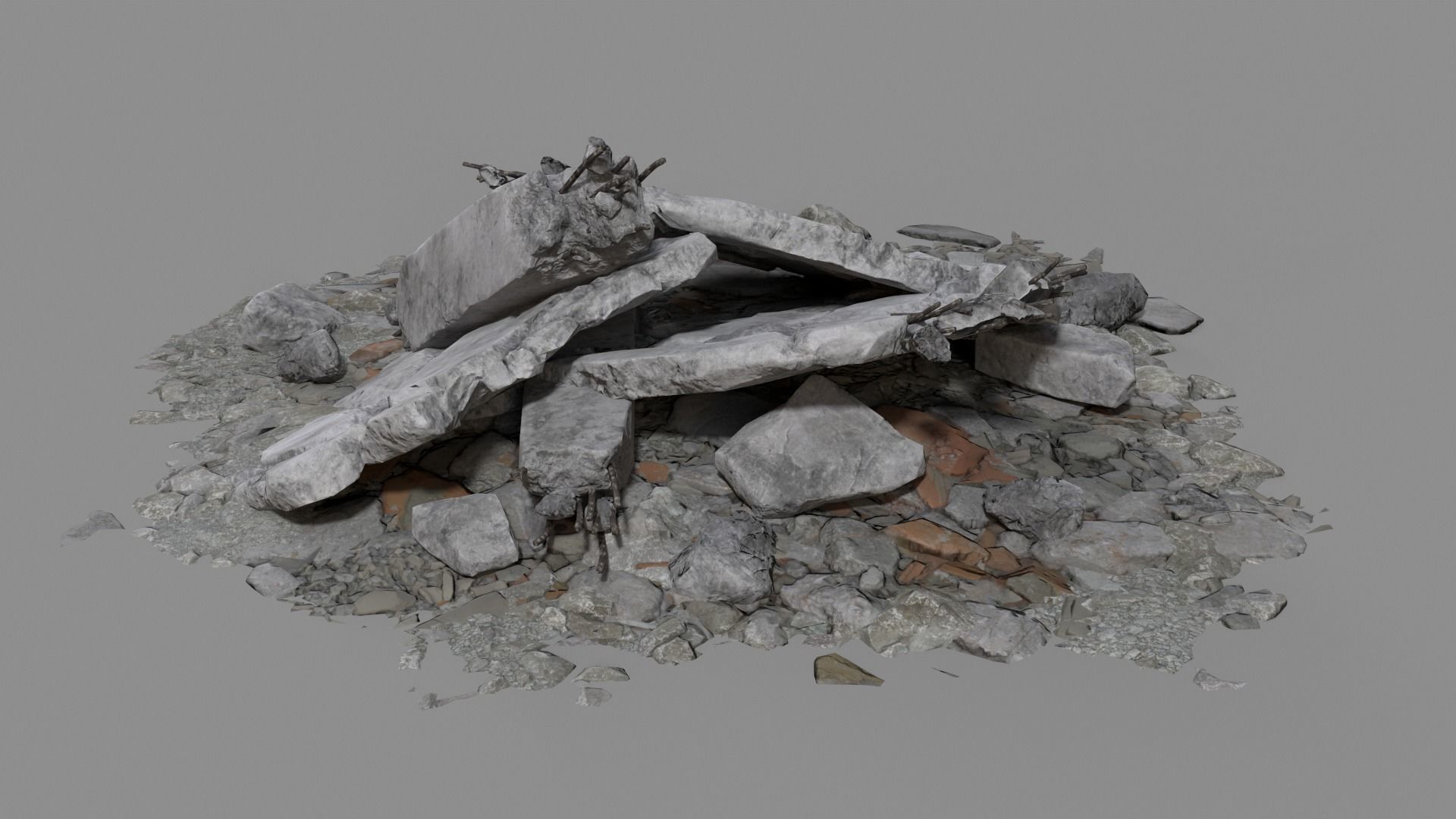 Ruin Debris Rubble 04 Low-poly 3D model_19