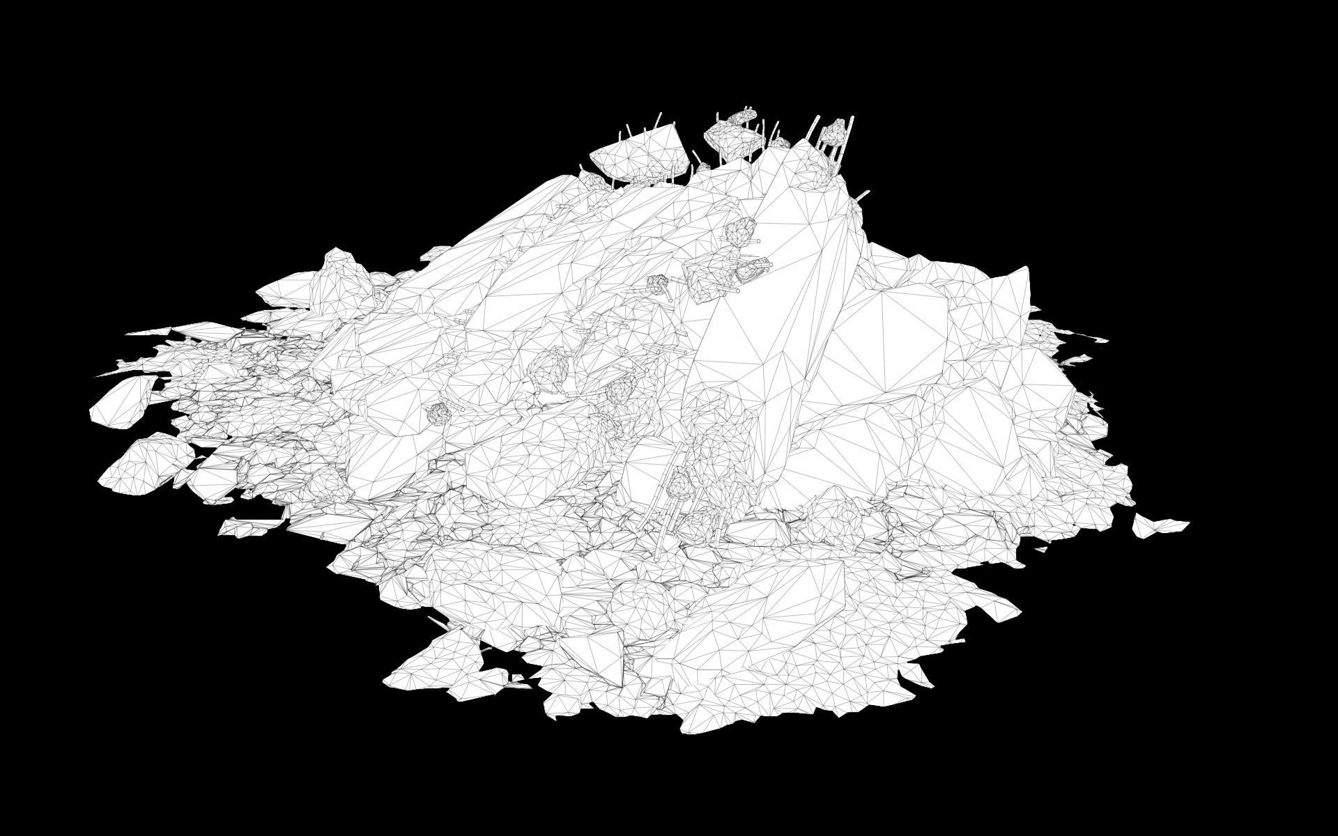 Ruin Debris Rubble 04 Low-poly 3D model_55