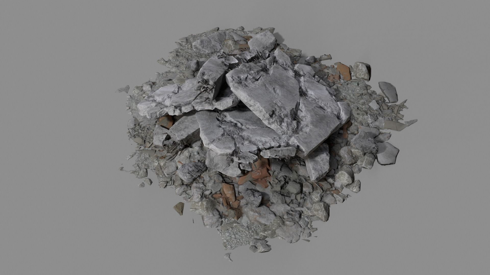 Ruin Debris Rubble 04 Low-poly 3D model_23