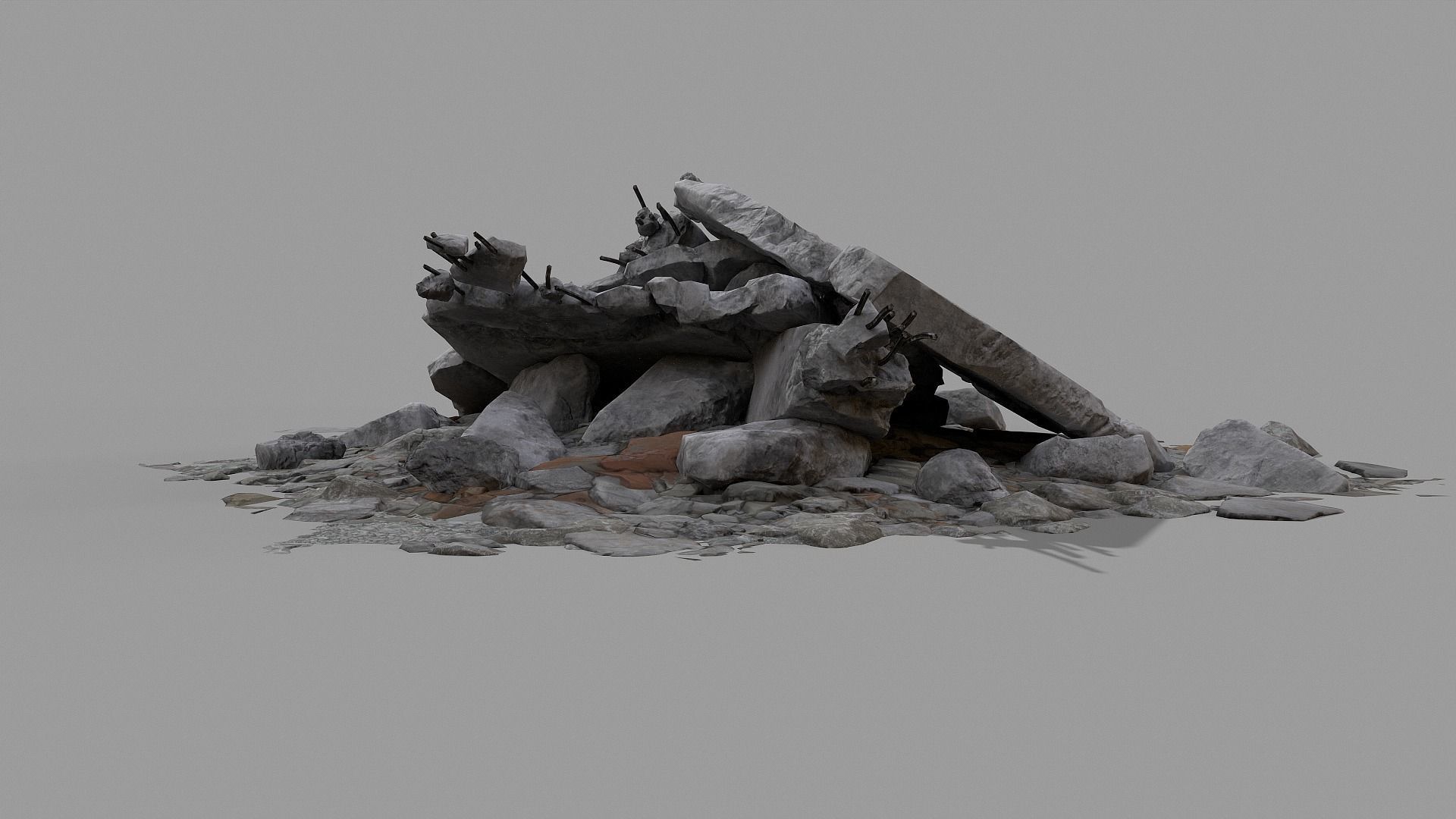 Ruin Debris Rubble 04 Low-poly 3D model_47