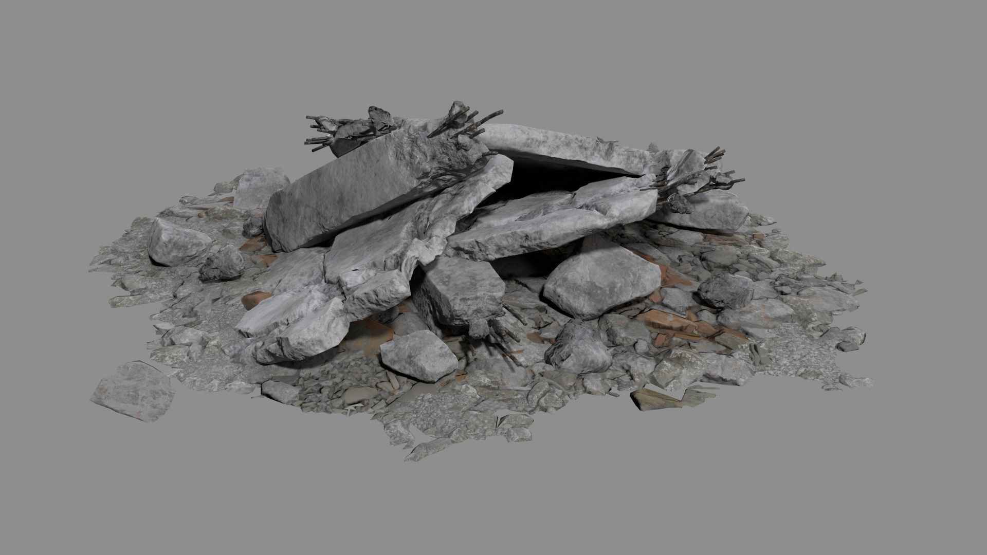 Ruin Debris Rubble 04 Low-poly 3D model_8