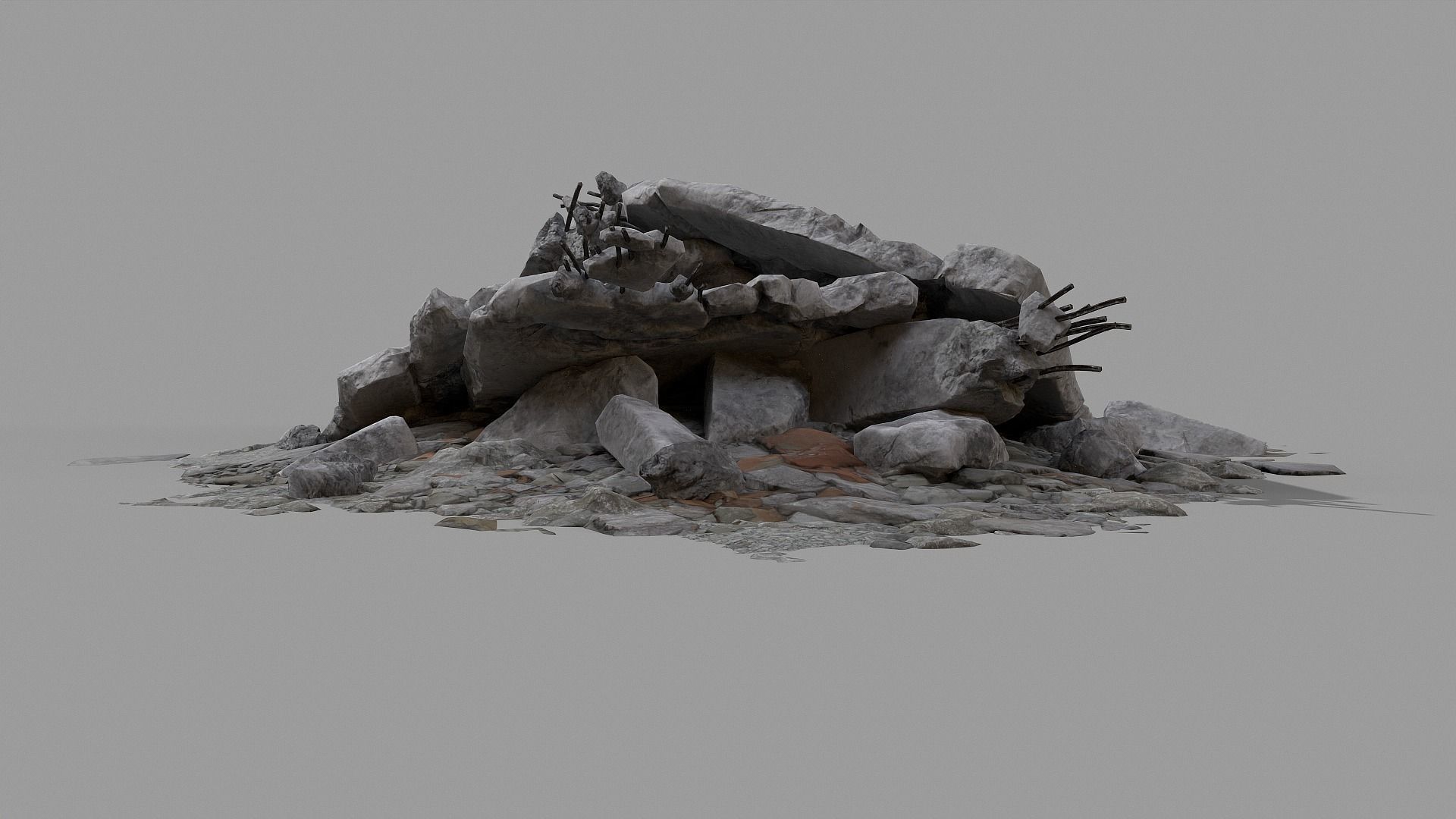 Ruin Debris Rubble 04 Low-poly 3D model_48